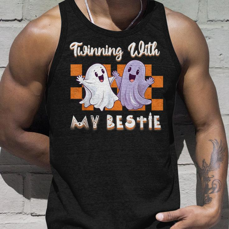Twinning With My Bestie Halloween Ghost Spirit Week Twin Day Tank Top Gifts for Him
