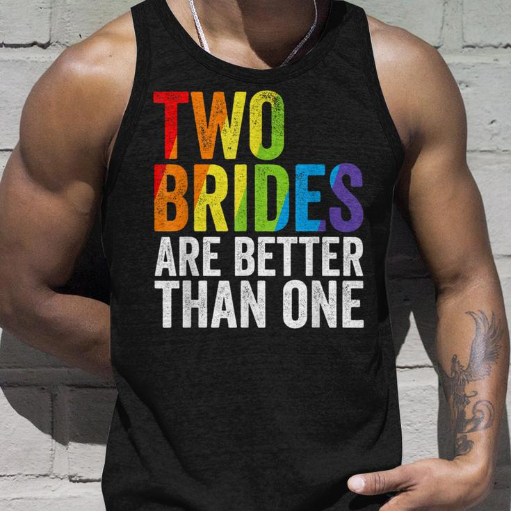 Two Brides Are Better Than One Lesbian Bride Gay Pride Lgbt Tank Top Gifts for Him