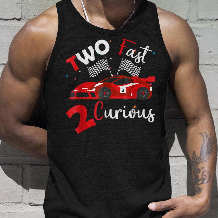 Two Fast 2 Curious Toddler Birthday Decorations 2Nd Bday Tank Top Gifts for Him