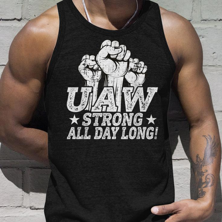 Uaw Strike Red United Auto Worker Picket Sign Uaw Worker Tank Top Gifts for Him