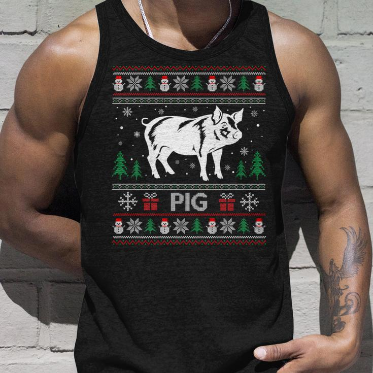 Ugly Christmas Sweater Pig Ugly Xmas Tank Top Gifts for Him