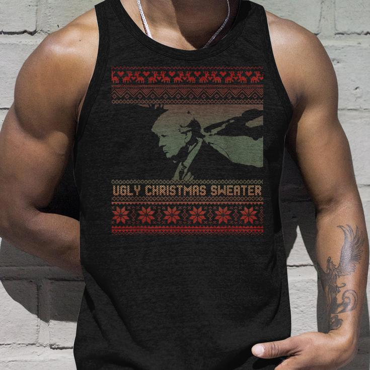 Ugly Christmas Sweater Trump Tank Top Gifts for Him