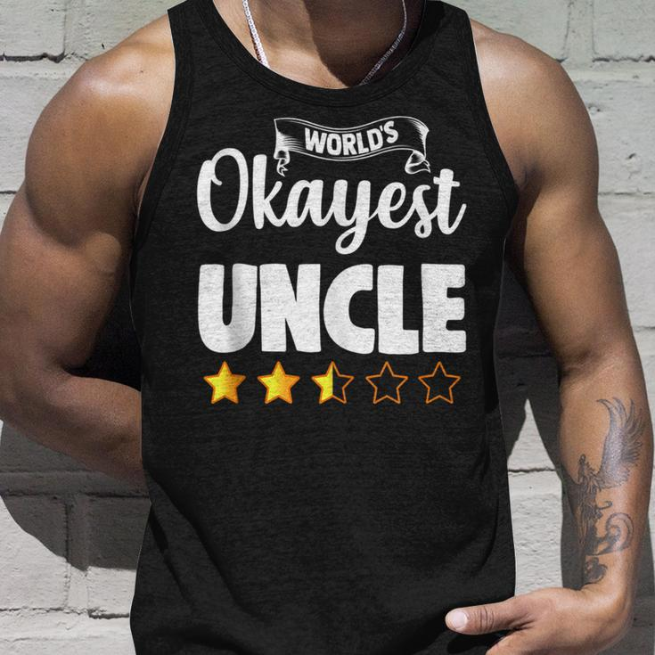 Uncle Funny Worlds Okayest Uncle Unisex Tank Top Gifts for Him