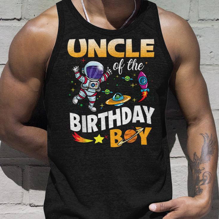 Uncle Of The Birthday Boy Space Astronaut Birthday Family Unisex Tank Top Gifts for Him