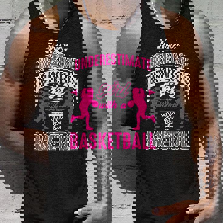 Never Underestimate The Power Of Girl With A Basketball Basketball Tank Top Gifts for Him