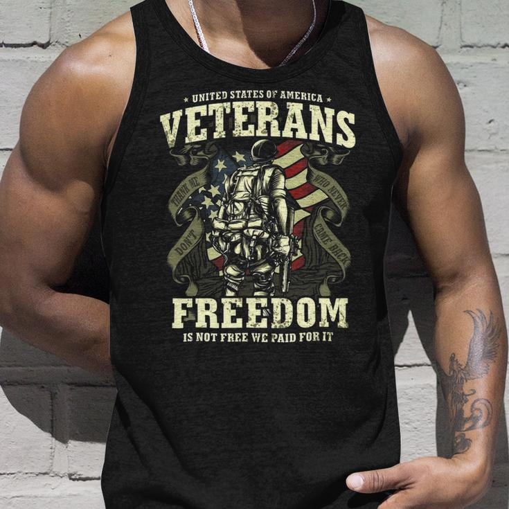 Us Veterans Freedom Is Not Free We Paid For It Memorial Day 414 Unisex Tank Top Gifts for Him