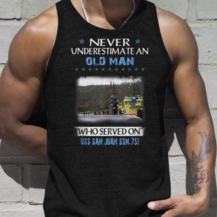 Uss San Juan Ssn-751 Submarine Veterans Day Father Day Unisex Tank Top Gifts for Him