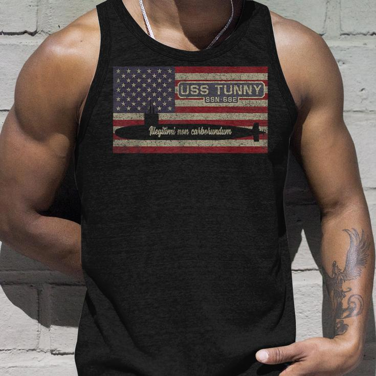 Uss Tunny Ssn682 Submarine American Flag Gift Unisex Tank Top Gifts for Him