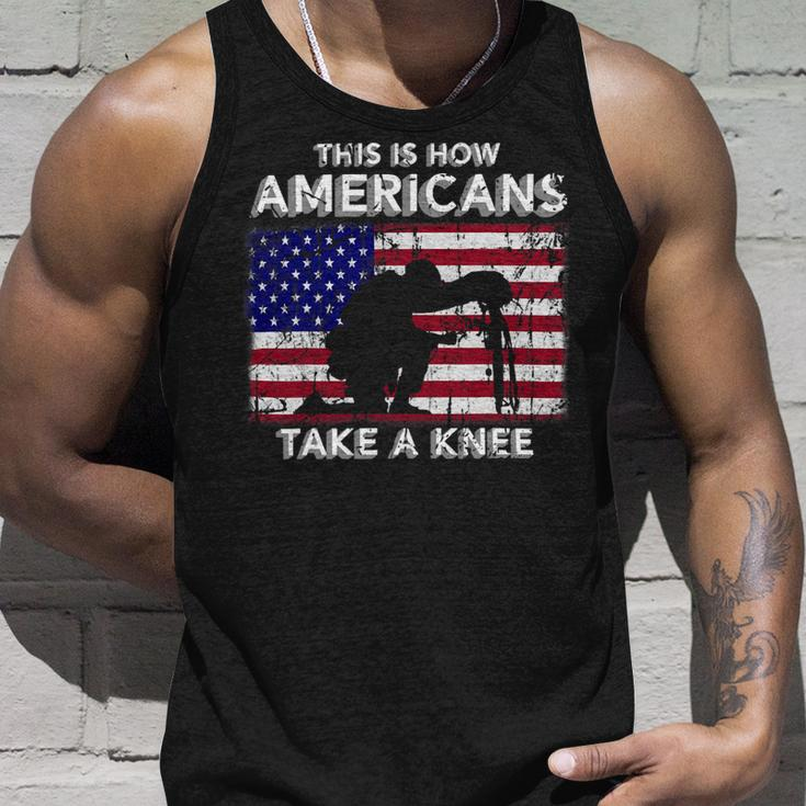Veteran Vets This Is How Americans Take A Knee Veterans Unisex Tank Top Gifts for Him