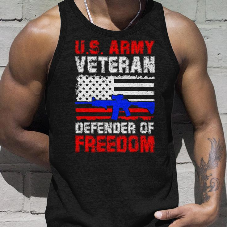 Veteran Vets Us Army Veteran Defender Of Freedom Fathers Veterans Day 4 Veterans Unisex Tank Top Gifts for Him