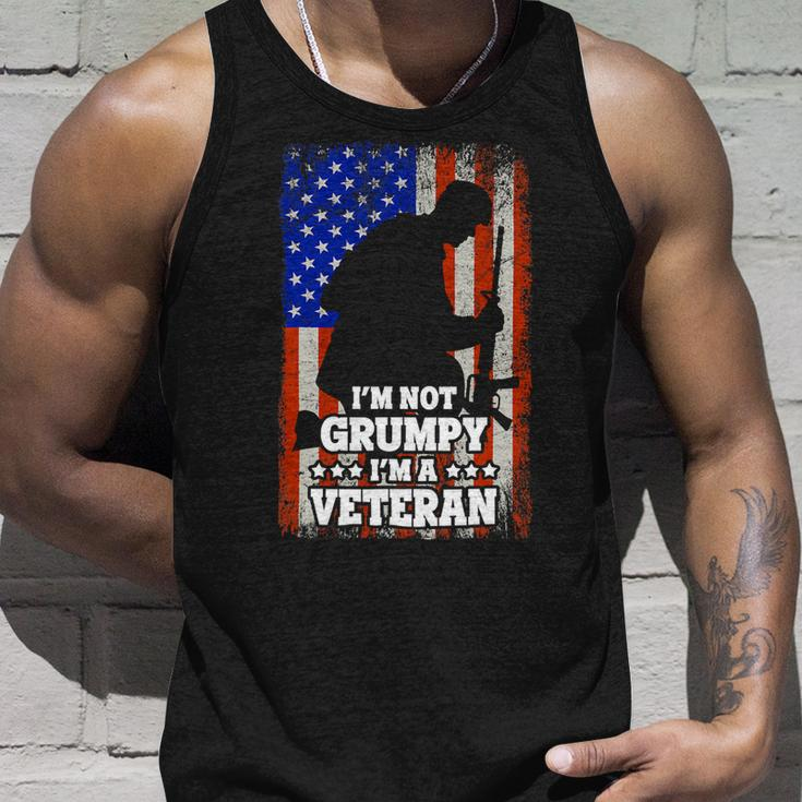 Veteran Vets Us Flag Im Not Grumpy Im A Veteran 116 Veterans Unisex Tank Top Gifts for Him
