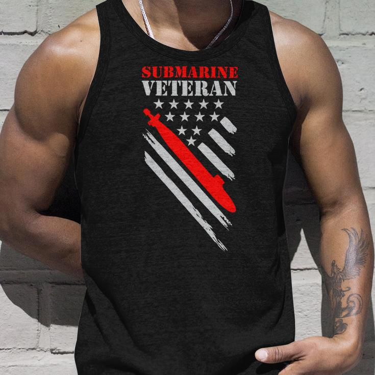 Veteran Vets Us Navy Submarine Veteran Usa Flag Vintage Submariner Veterans Unisex Tank Top Gifts for Him