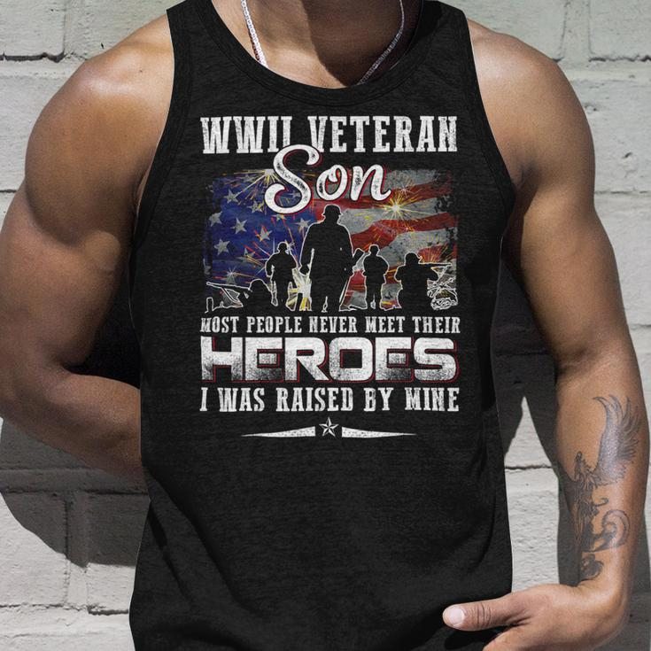 Veteran Vets Wwii Veteran Son Most People Never Meet Their Heroes 1 Veterans Unisex Tank Top Gifts for Him