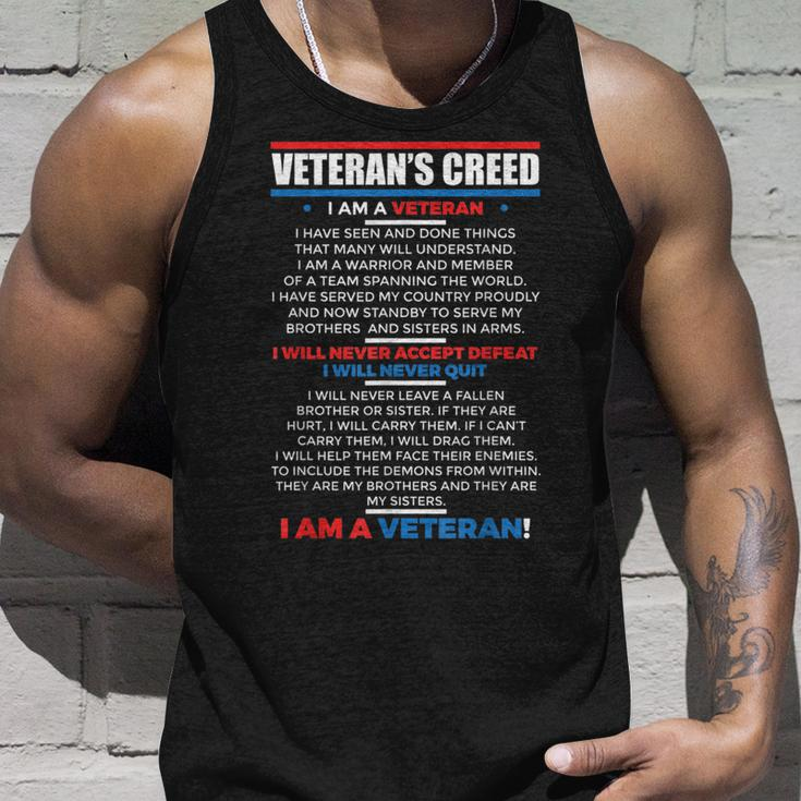 Veterans Creed Patriot Usa Military Comrades America Unisex Tank Top Gifts for Him