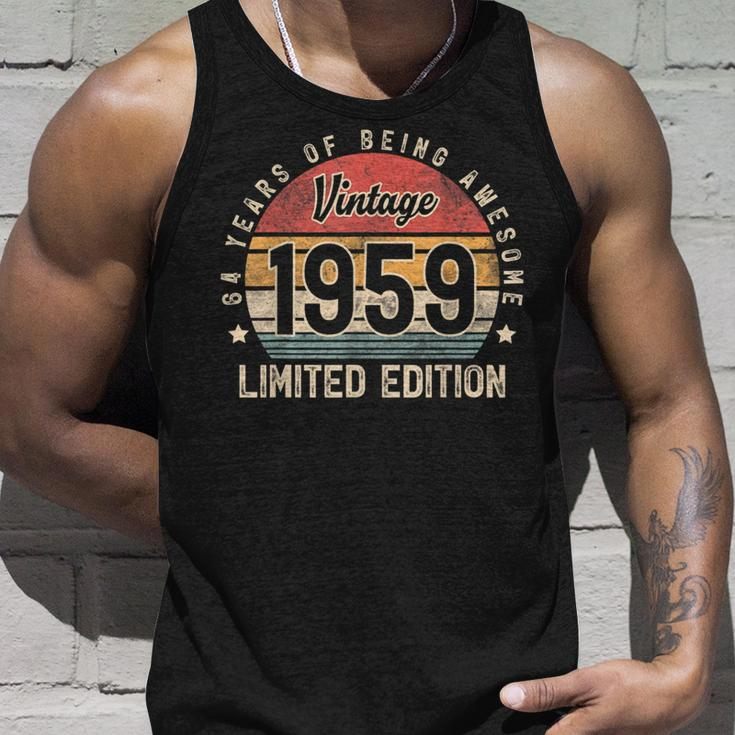 Vintage 1959 64 Year Old For Man Woman 64Th Birthday Tank Top Gifts for Him