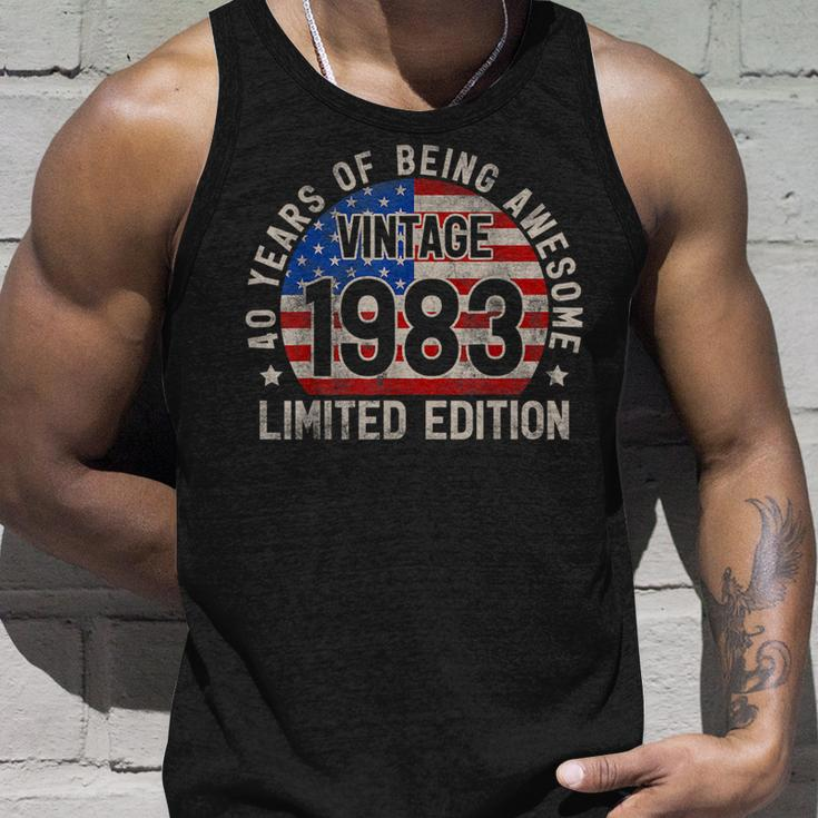 Vintage 1983 Turning 40 Bday Men 40 Years Old 40Th Birthday Tank Top Gifts for Him