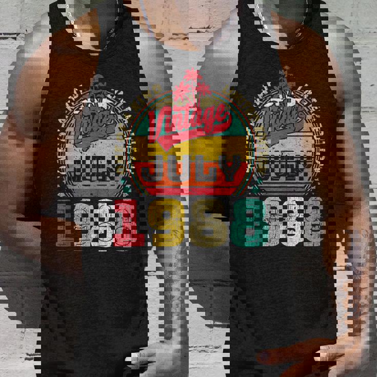 Vintage 35Th Birthday Awesome Since July 1988 Unisex Tank Top Gifts for Him