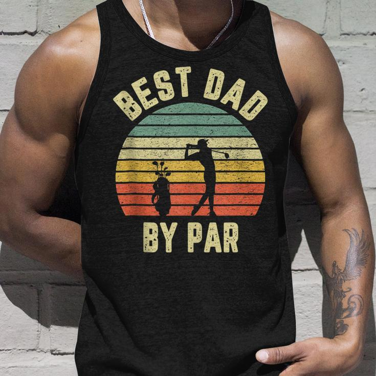 Vintage Best Dad By Par Fathers Day Golfing Unisex Tank Top Gifts for Him