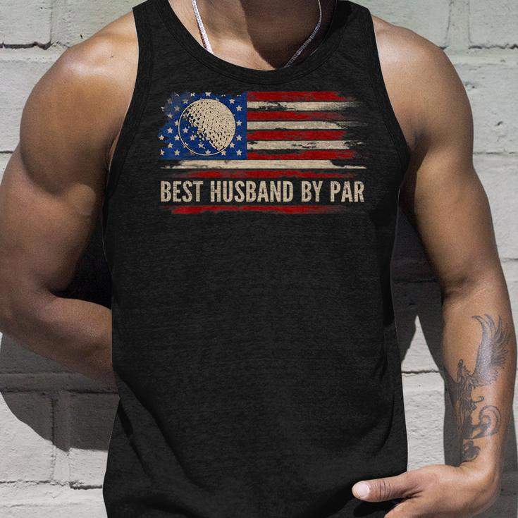 Vintage Best Husband By Par American Flag GolfGolfer Gift Unisex Tank Top Gifts for Him