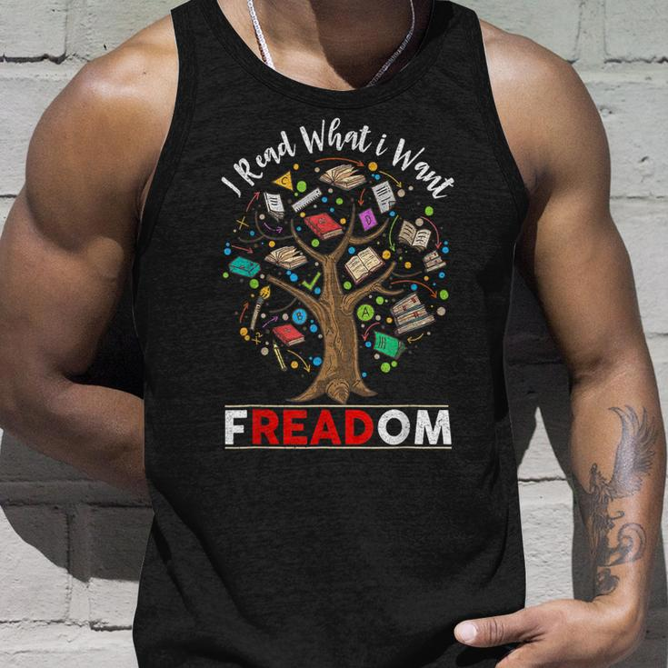 Vintage Censorship Freedom Reading Nerd I Read Banned Books Unisex Tank Top Gifts for Him