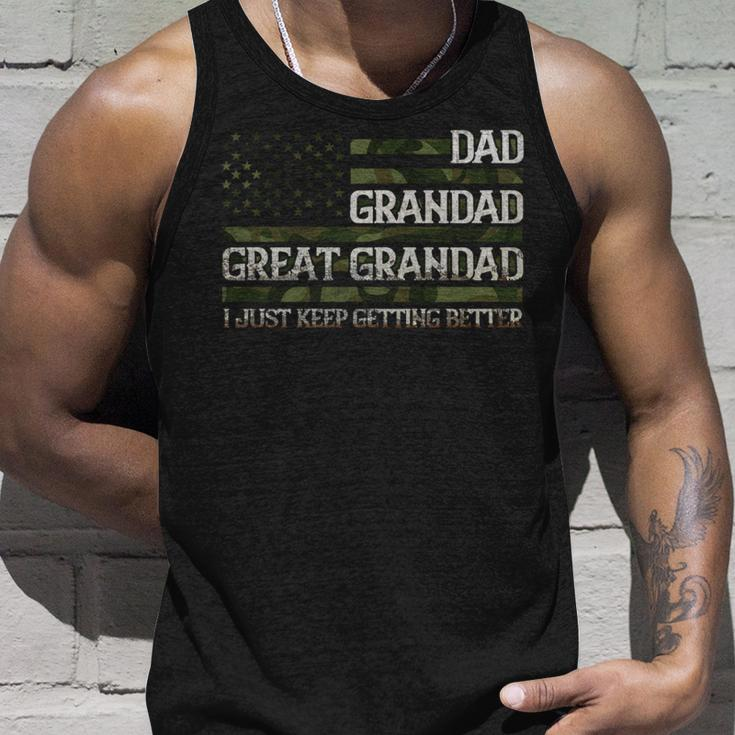 Vintage Dad Grandad Great Grandad With Us Flag Fathers Day For Dad Tank Top Gifts for Him
