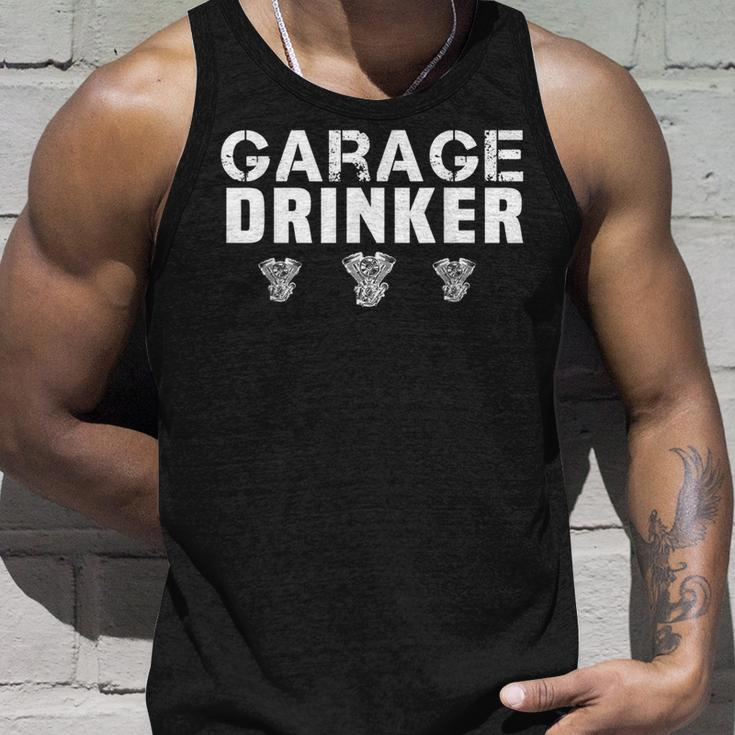 Vintage Garage Drinker Retro Drinker Humor Fathers Day Humor Tank Top Gifts for Him