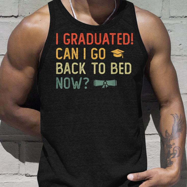 Vintage Graduation 2023 I Graduated Can I Go Back To Bed Now Tank Top Gifts for Him
