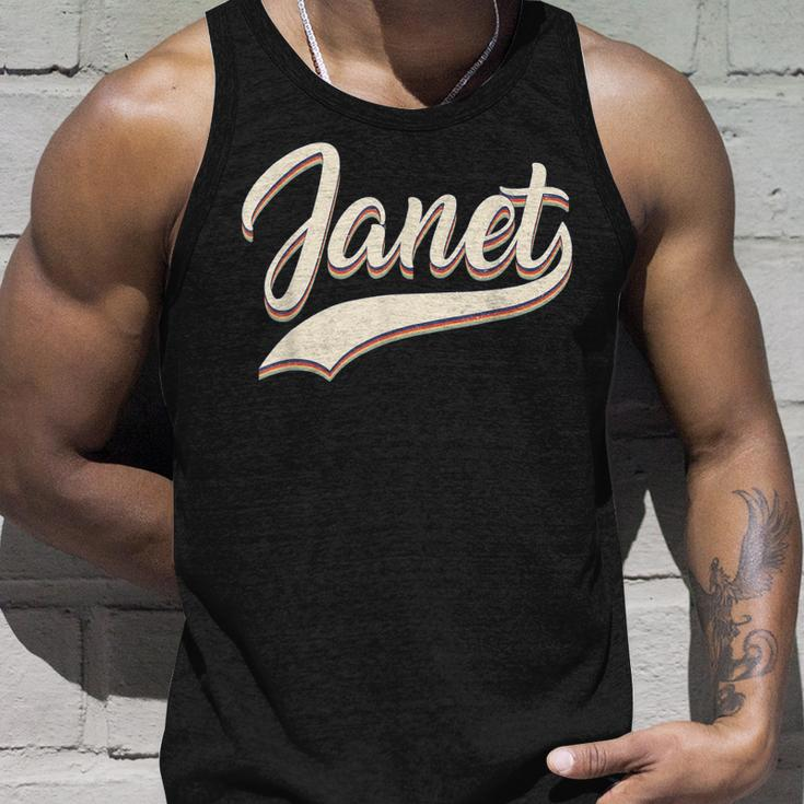 Vintage Janet Retro First Name Personalized 1970S Love Janet Unisex Tank Top Gifts for Him