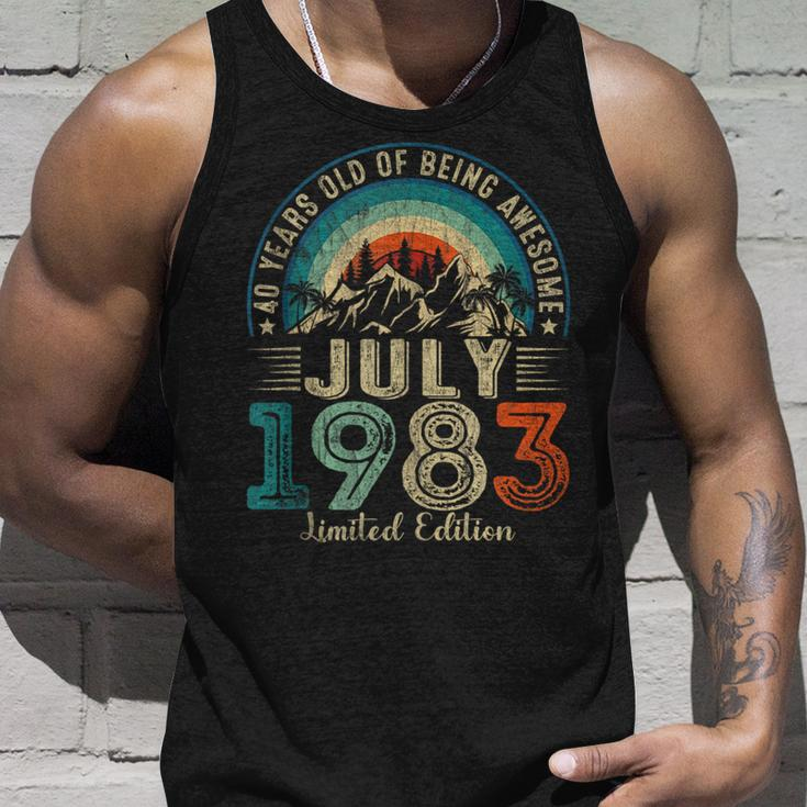 Vintage July 1983 Limited Edition 40 Years Old 40Th Birthday Unisex Tank Top Gifts for Him