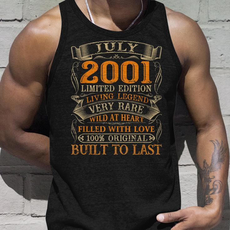Vintage July 2001 19 Years Old 19Th Birthday Gifts Unisex Tank Top Gifts for Him