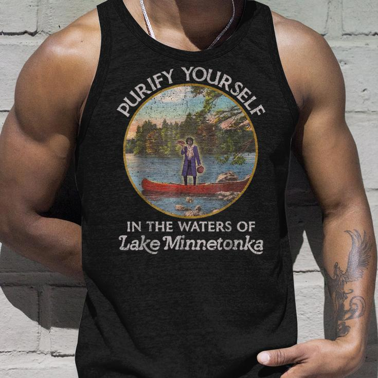 Vintage Purify Yourself In The Waters Of Lake Minnetonka Tank Top Gifts for Him