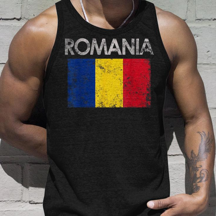 Vintage Romania Romanian Flag Pride Pride Month Tank Top Gifts for Him