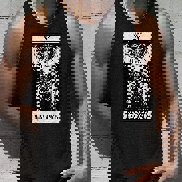 Vintage Tarot CardThe Devil Card Occult Tarot Unisex Tank Top Gifts for Him