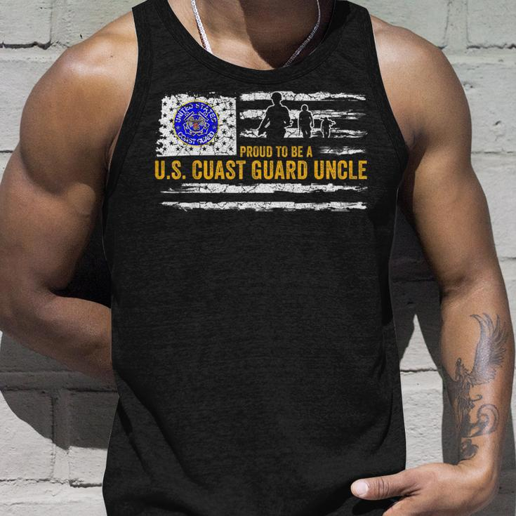 Vintage Usa American Flag Proud To Be A Us Coast Guard Uncle For Uncle Tank Top Gifts for Him