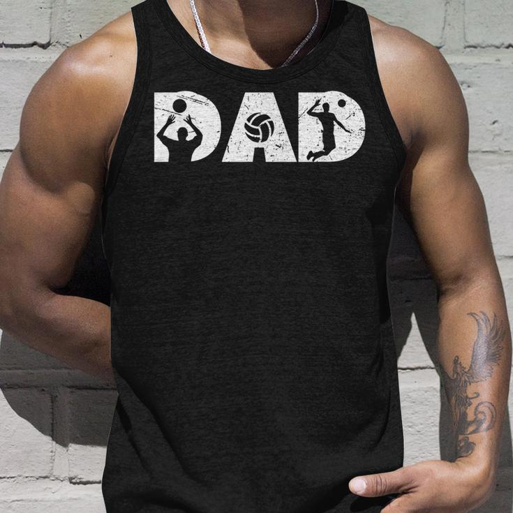 Vintage Volleyball Dad Volleyball Players Family Fathers Day Unisex Tank Top Gifts for Him