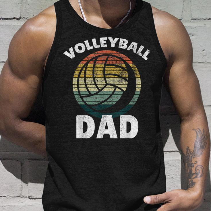 Volleyball Vintage I Dad Father Support Teamplayer Gift Unisex Tank Top Gifts for Him