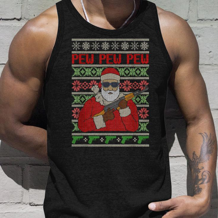 All I Want Is Guns Ugly Christmas Sweater Hunting Military Tank Top Gifts for Him