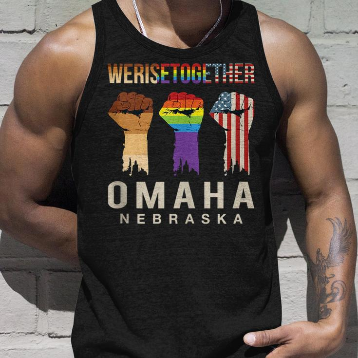 We Rise Together Lgbt Omaha Pride Nebraska Social Justice Unisex Tank Top Gifts for Him