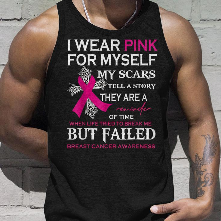 I Wear Pink For Myself My Scars Tell A Story Tank Top Gifts for Him