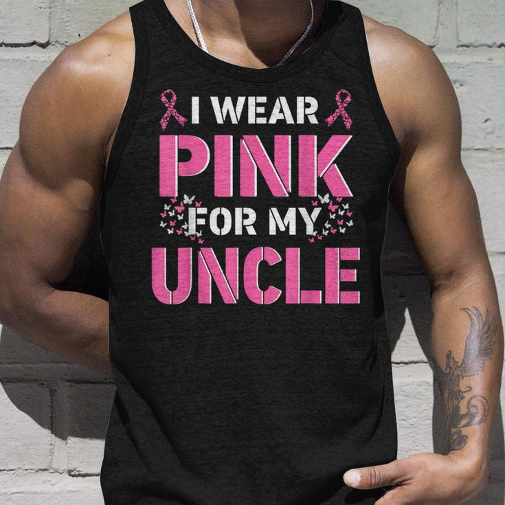 I Wear Pink For My Uncle Breast Cancer Awareness Faith Love Tank Top Gifts for Him