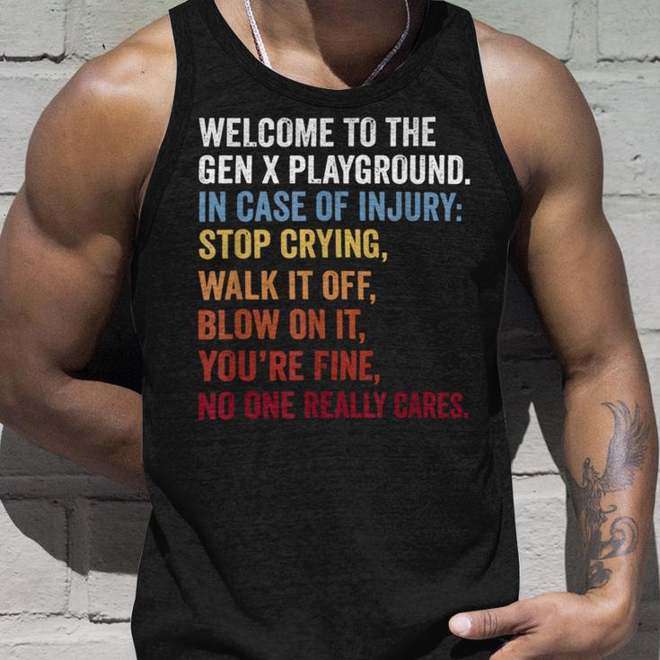 Welcome To The Gen X Playground Generation X 1980 Millennial Tank Top Gifts for Him