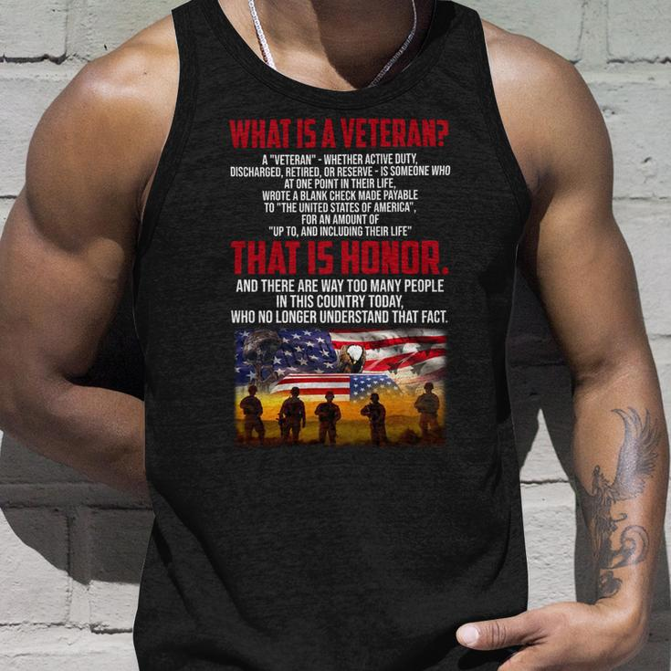 What Is A Veteran A Veteran- Whether Active Duty Discharged Retired Or Reserve- Is Someone Who Unisex Tank Top Gifts for Him