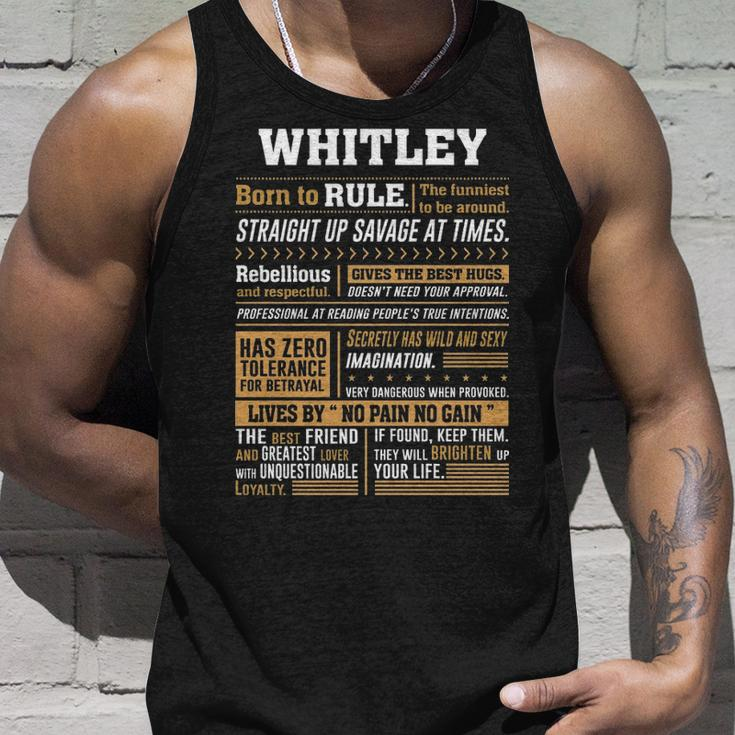 Whitley Name Gift Whitley Born To Rule Unisex Tank Top Gifts for Him