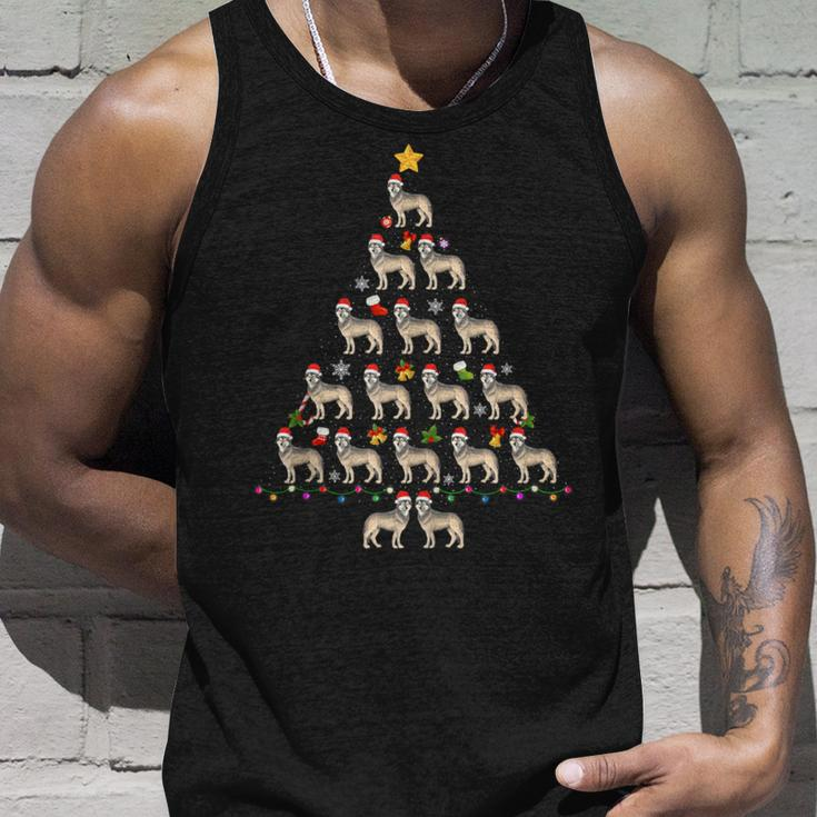 Wolf Christmas Tree Ugly Christmas Sweater Tank Top Gifts for Him