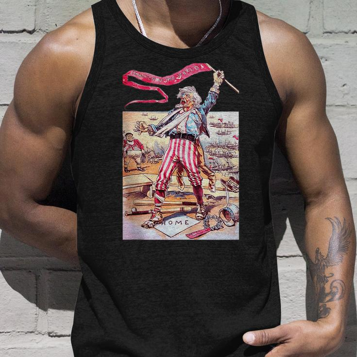 World Champion Flag 4Th Of July Uncle Sam July 4 Baseball Unisex Tank Top Gifts for Him
