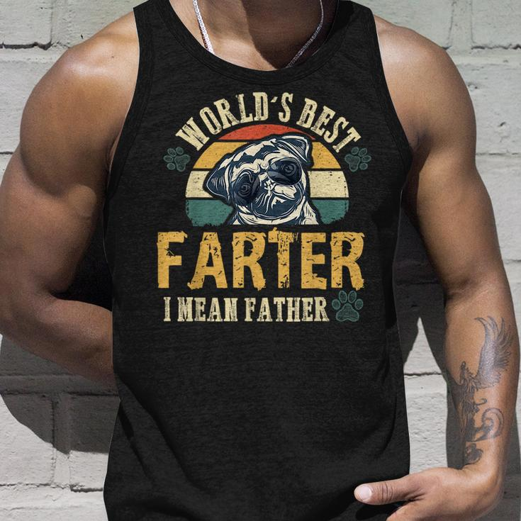 Worlds Best Farter I Mean Father Best Dad Ever Cool Dog Unisex Tank Top Gifts for Him