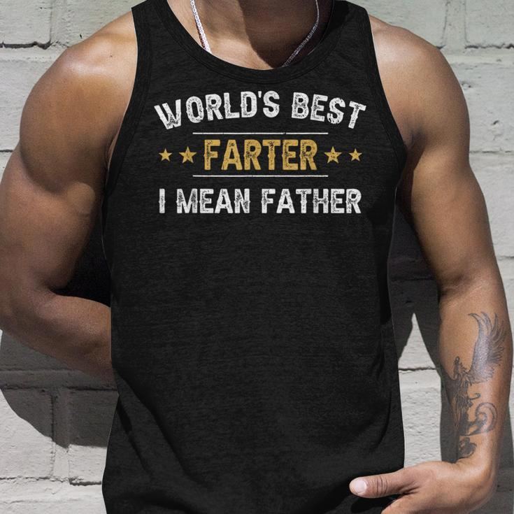 Worlds Best Farter I Mean Father Funny Fathers Day Unisex Tank Top Gifts for Him