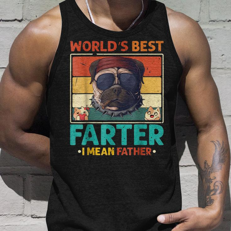 Worlds Best Farter I Mean Father Best Dad Ever Cat & Dog For Dad Tank Top Gifts for Him