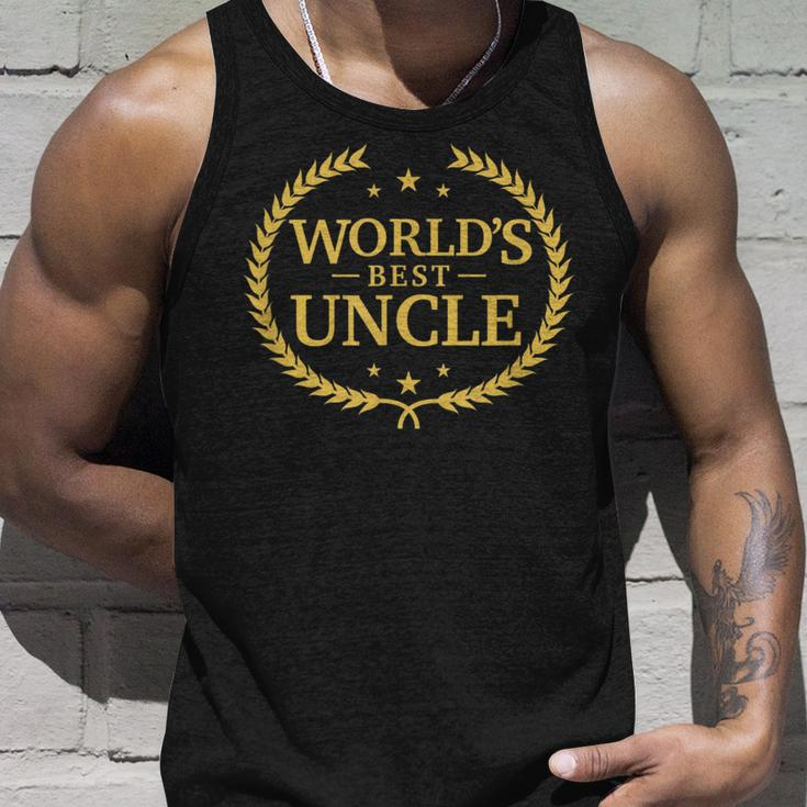 Worlds Best Uncle - Greatest Ever Award Unisex Tank Top Gifts for Him