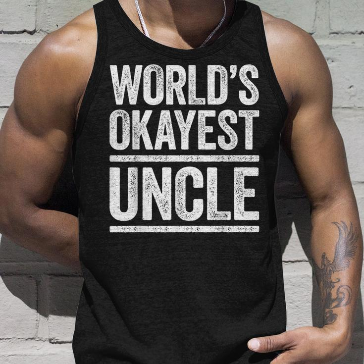 Worlds Okayest Uncle Best Uncle Ever Gift Unisex Tank Top Gifts for Him